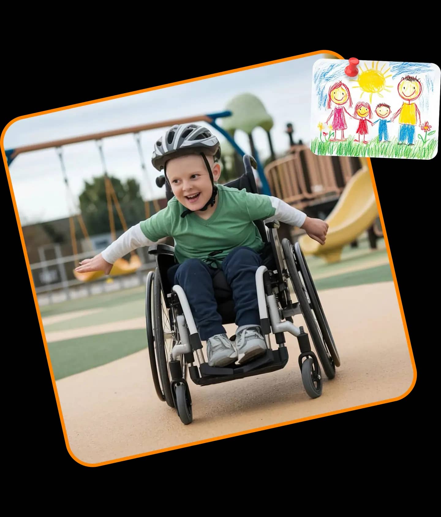 Child enjoying inclusive outdoor play